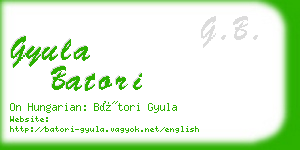 gyula batori business card